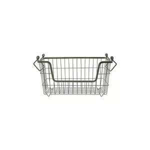 House Doctor coș de depozitare HDTaw 16 x 32 cm culoarea verde imagine