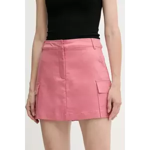 Morgan fustă pantaloni culoarea roz, mini, drept, JITTY imagine