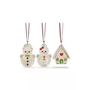 Swarovski pandantiv decorativ HOLIDAY CHEERS 3-pack culoarea transparent, 5701511 imagine