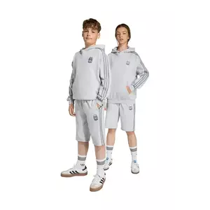 adidas Originals pantaloni scurți copii culoarea gri, cu imprimeu, talie reglabila, JW7733 imagine