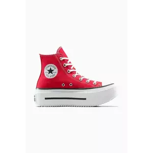 Converse teniși Chuck Taylor All Star Lift Double Stack culoarea rosu, A15542C imagine