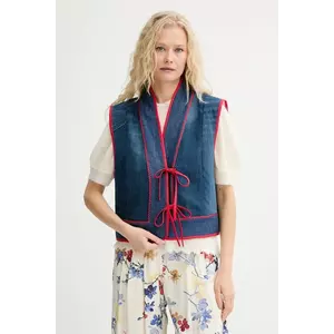 Renewed vestă creative upcycling un singur rând de nasturi, Renewed INTU x Answear imagine