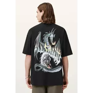 AllSaints tricou din bumbac DRAGON culoarea negru, cu imprimeu, M036PC imagine