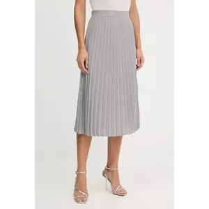 Morgan fustă culoarea gri, midi, evazați, JPLISAN imagine