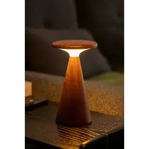 Gingko Design lampă de masă led fără fir Sylva Large 21 cm culoarea maro imagine