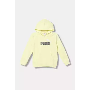Puma bluză copii ESS 2 COLOR No. 1 Logo Hoodie FL B culoarea galben, cu glugă, cu imprimeu, 685822 imagine