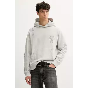 ZADIG&VOLTAIRE hanorac de bumbac culoarea gri, cu glugă, cu imprimeu, JMSS01309 imagine