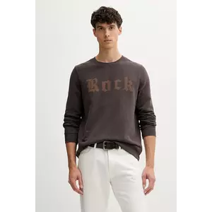 ZADIG&VOLTAIRE hanorac de bumbac culoarea maro, cu imprimeu, JMSS01308 imagine