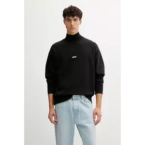 MSGM hanorac de bumbac culoarea negru, cu imprimeu, 2000MM508.300000 imagine