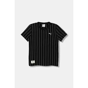 Puma tricou de bumbac pentru copii PUMA CLASS Striped Tee B culoarea negru, cu imprimeu, 688851 imagine