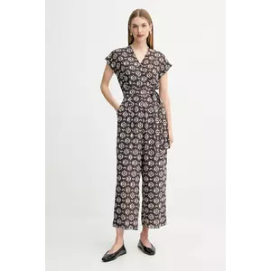 Weekend Max Mara combinezon de mătase ARIZONA culoarea maro, cu decolteu in v, 2525246021600 imagine