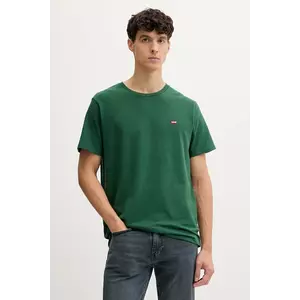 Levi's tricou din bumbac culoarea verde, uni, 56605 imagine