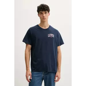 Levi's tricou din bumbac culoarea bleumarin, cu imprimeu, A2082 imagine