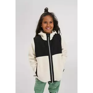 Reima hanorac polar pentru copii Turbo culoarea bej, cu glugă, uni, 5200437A imagine