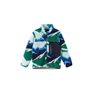 Reima hanorac polar pentru copii Turilas culoarea verde, cu imprimeu, 5200364B imagine