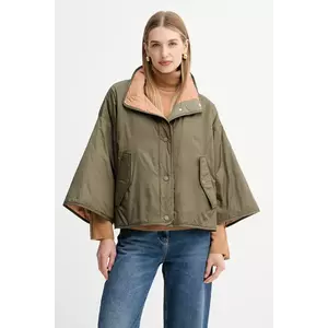 Weekend Max Mara geacă cu două fețe RONCO culoarea verde, de tranziție, oversize, 2525486011600 imagine