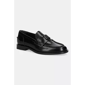 MSGM mocasini de piele culoarea negru, cu toc plat, 3941MDS152 954 imagine