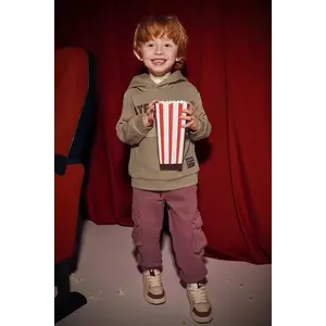 Mayoral pantaloni copii cargo soft culoarea bordo, uni, 4567 imagine