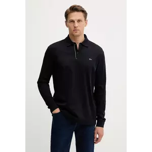 Paul&Shark longsleeve din bumbac Knitwear culoarea bleumarin, uni, 15311727 imagine