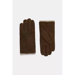 Paul&Shark mănuși din piele de căprioară culoarea maro, 14317200 imagine