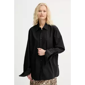 Renewed cămașă creative upcycling culoarea negru, cu guler clasic, regular, Renewed INTU x Answear imagine