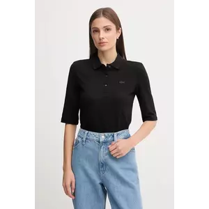 Lacoste tricou din bumbac culoarea negru imagine
