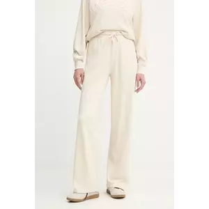 Silvian Heach pantaloni de trening MOUJANE culoarea bej, uni, GPA25050PA imagine