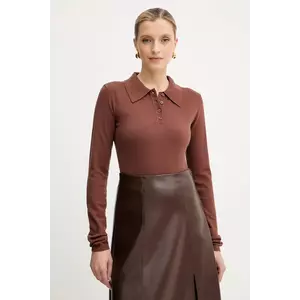 Silvian Heach pulover BUCERS culoarea maro, light, GPA25555PO imagine