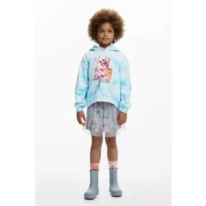Desigual hanorac de bumbac pentru copii cu glugă, cu imprimeu, 25WGSK02 imagine