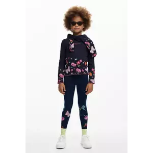 Desigual leggins copii culoarea bleumarin, cu imprimeu, 25WGKK01 imagine