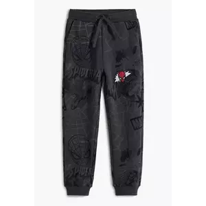 Desigual pantaloni de trening din bumbac pentru copii culoarea gri, cu imprimeu, 25WBPK06 imagine