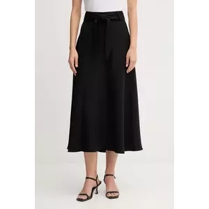 Dkny fustă culoarea negru, maxi, evazați, UE5S8896 imagine