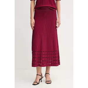 Dkny fustă culoarea bordo, midi, evazați, P5ERAX08 imagine