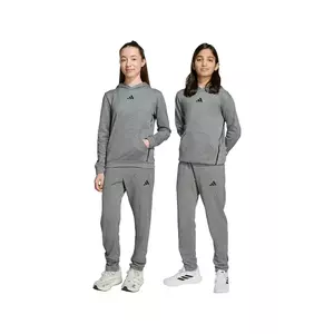 adidas pantaloni de trening pentru copii culoarea gri, melanj, JW1973 imagine