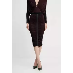 Elisabetta Franchi fustă culoarea bordo, midi, creion, GO13256E2 imagine