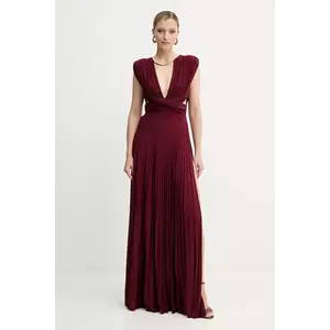 Elisabetta Franchi rochie culoarea bordo, maxi, evazati, ABR1556E2 imagine