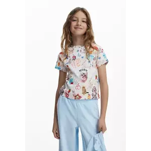 Desigual tricou copii culoarea bej, 25WGTK14 imagine