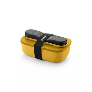Guzzini cutie de prânz cu tacâmuri Store&Go 900 ml culoarea galben imagine