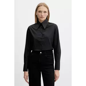 Silvian Heach cămașă din bumbac MASKA culoarea negru, cu guler clasic, regular, GPA25512CA imagine