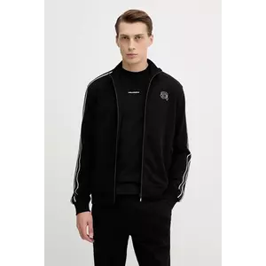 Karl Lagerfeld bluză culoarea negru, cu imprimeu, 554910.705043 imagine