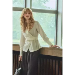 Answear.LAB camasa din bumbac culoarea alb, regular imagine