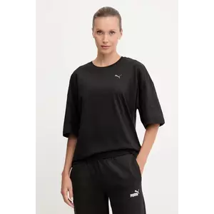 Puma tricou din bumbac culoarea negru, 688148 imagine