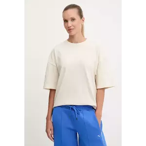 Puma tricou din bumbac culoarea bej, 688148 imagine