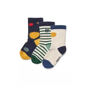 Liewood șosete copii Silas Socks 3-Pack 3-pack culoarea bleumarin, LW20014 imagine