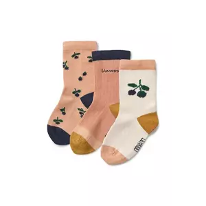 Liewood șosete copii Silas Socks 3-Pack 3-pack culoarea portocaliu, LW20014 imagine