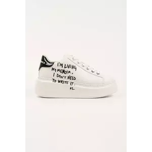 Karl Lagerfeld sneakers din piele ANAKAPRI culoarea alb, KL63512 imagine