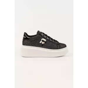 Karl Lagerfeld sneakers din piele ANAKAPRI culoarea negru, KL63531N imagine