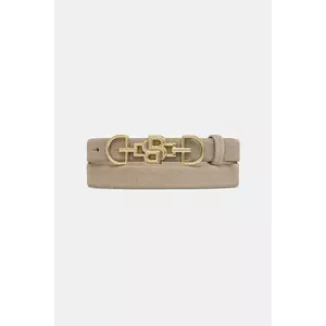 BOSS curea din piele întoarsă culoarea bej, 50548615 imagine