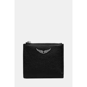 ZADIG&VOLTAIRE portofel de piele culoarea negru, LWSG03725 imagine