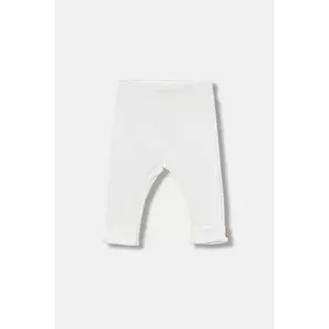 United Colors of Benetton leggins din bumbac pentru bebeluși culoarea alb, uni, 3CDIAF026 imagine